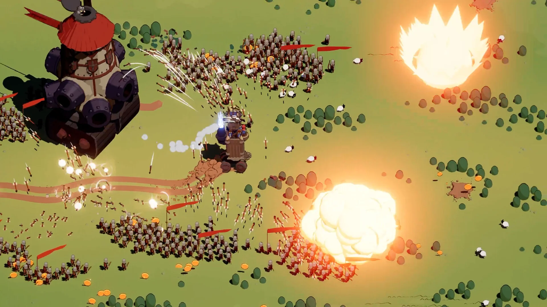 Wanderburg moving castle in combat devouring enemy settlements