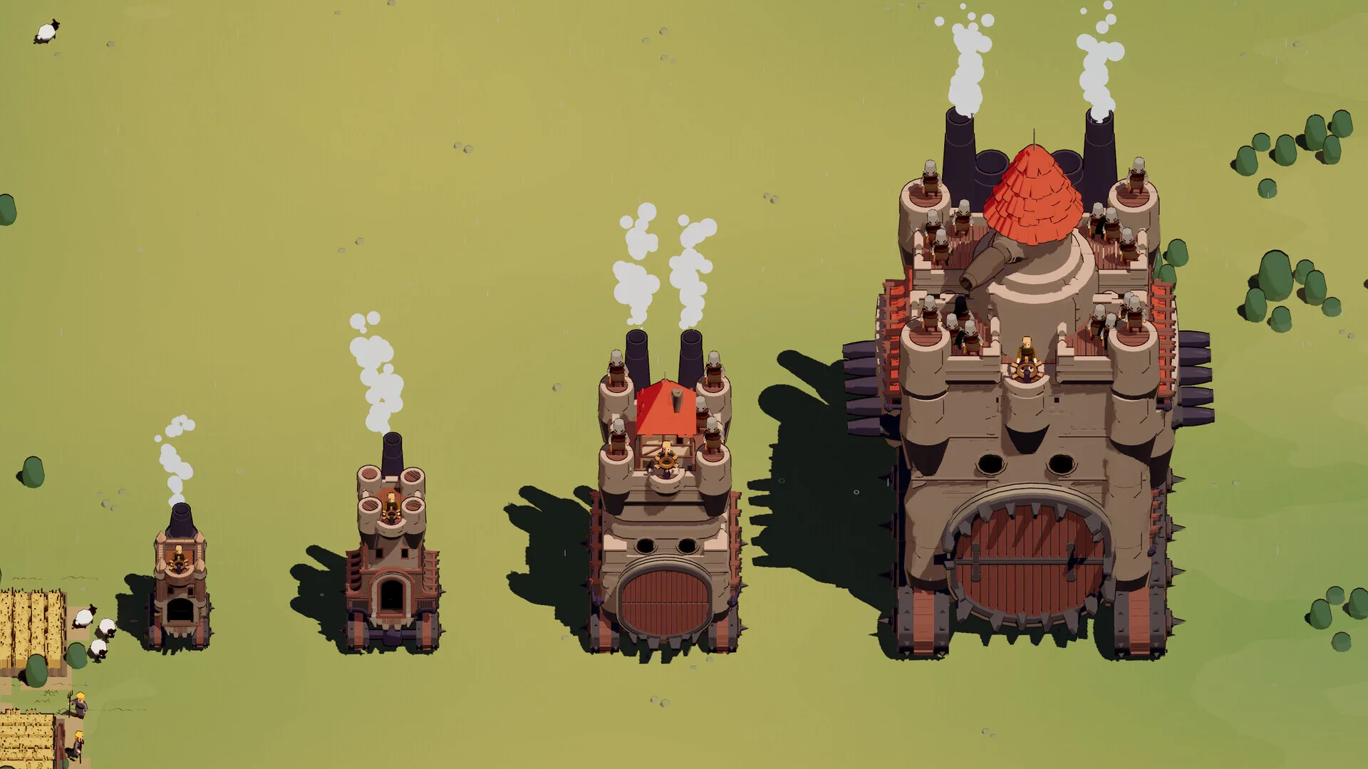 Wanderburg fortress navigation and collision steering across hostile desert landscape